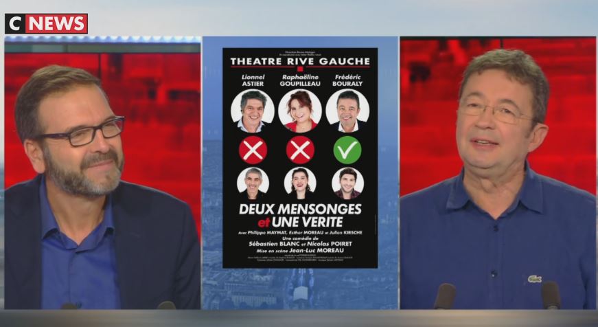 Chronique théâtre de Thierry FRERET (CNEWS-27/01/18) avec Frédéric BOURALY en invité plateau : 'IMMENSE COMEDIE !