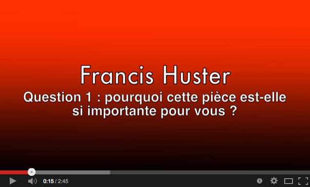 Interview partie 1 de Francis Huster - Théâtre Rive Gauche